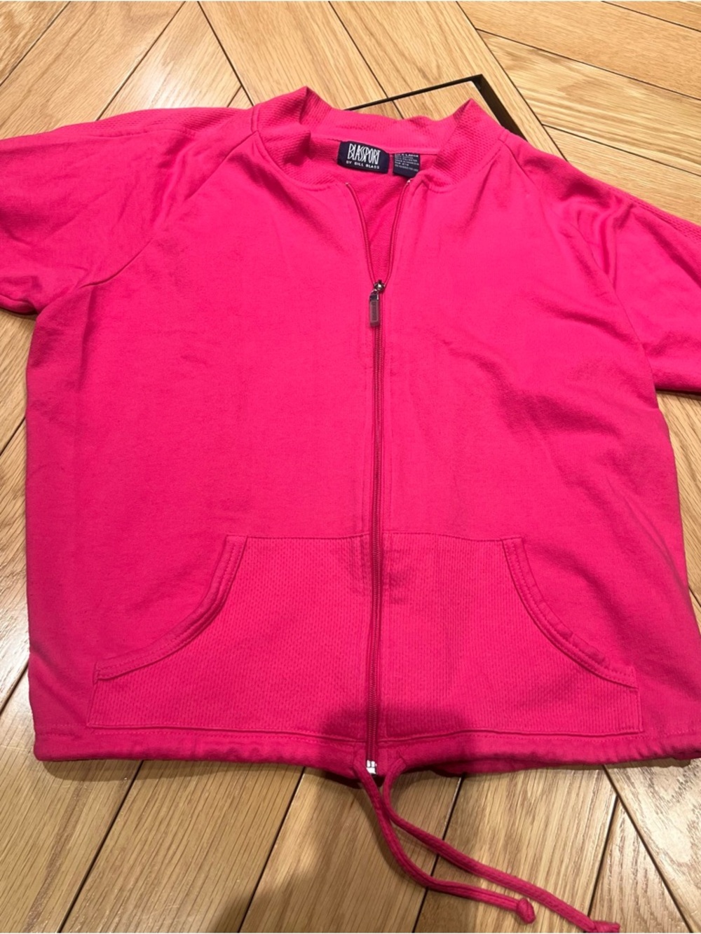 bill blass Bright Pink Zip-Front Hoodie